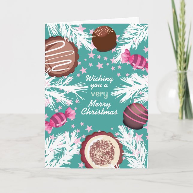 Cartes Pour Fêtes Annuelles Cookies de Noël chocolat chocolat de vacances boul (Devant)