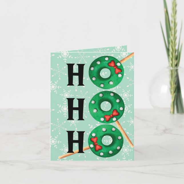 Cartes Pour Fêtes Annuelles Cookies de Noël Funny Ho Ho Ho (Devant)