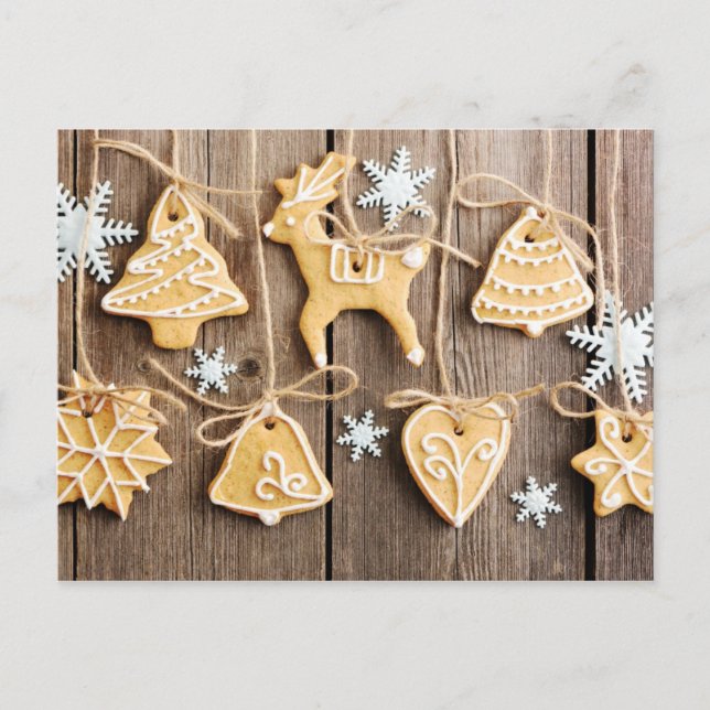 Cartes Pour Fêtes Annuelles cookies de pain d'épices maison de Noël (Devant)
