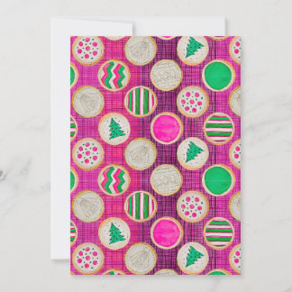Cartes Pour Fêtes Annuelles Cookies de sucre peints à la main festifs sur fond