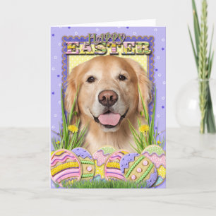 Cartes Pour Fêtes Annuelles Cookies d'oeufs de Pâques - Golden Retriever - Cor