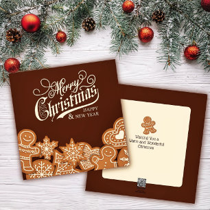 Cartes Pour Fêtes Annuelles Cookies en pain d'épice de Noël