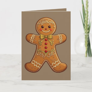 Cartes Pour Fêtes Annuelles Cookies en pain d'épice de Noël mignons