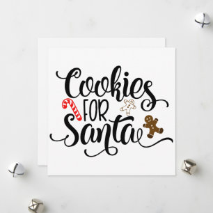 Cartes Pour Fêtes Annuelles Cookies pour Père Noël Fun Christmas