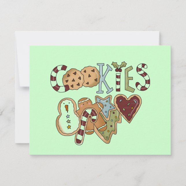 Cartes Pour Fêtes Annuelles Cookies pour Père Noël Tshirts et cadeaux (Devant)