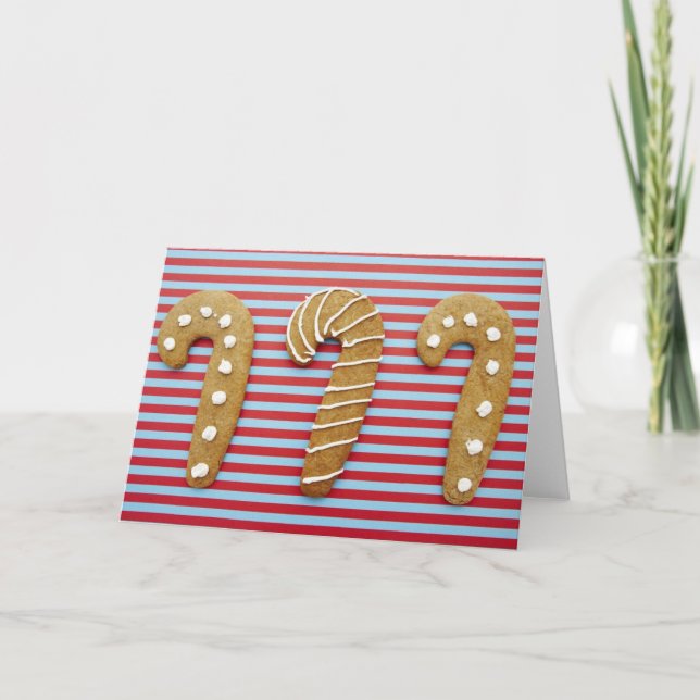 Cartes Pour Fêtes Annuelles Cookies sucres de canne (Devant)