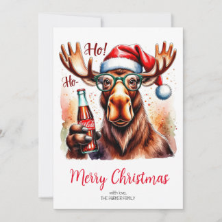 Cartes Pour Fêtes Annuelles Cool Moose Merry Christmas Card