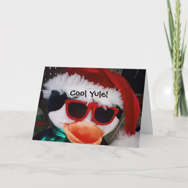CARTES POUR FÊTES ANNUELLES "COOL YULE / RAD NEW YEAR DUDE" (Devant)