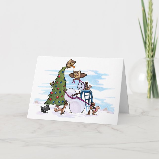 Cartes Pour Fêtes Annuelles Coopération au pays des merveilles d'hiver (Devant)