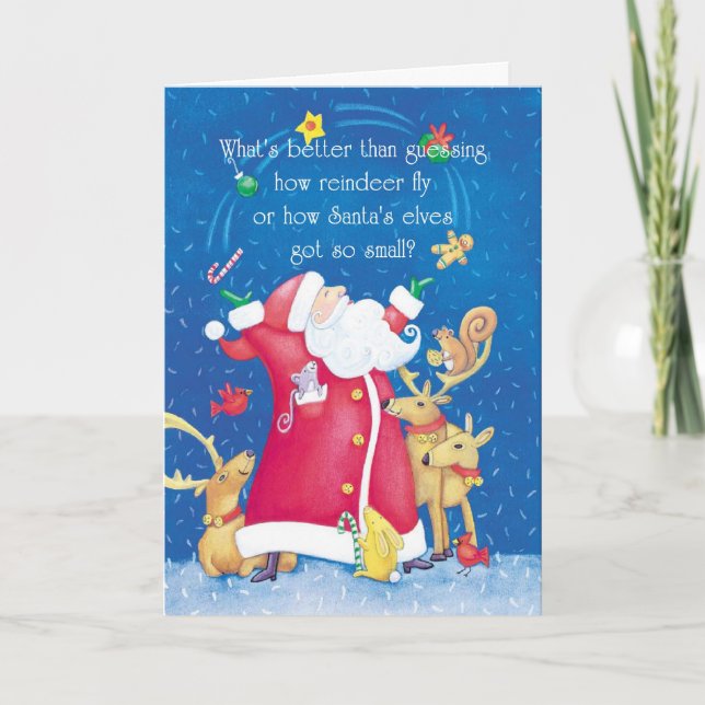 Cartes Pour Fêtes Annuelles Copain secret ce qui est meilleur que devinant (Devant)
