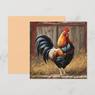 Cartes Pour Fêtes Annuelles Coq de ferme - Majestic Glory