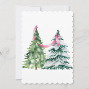 Cartes Pour Fêtes Annuelles Coquette Arbre de Noël, Sensibilisation au cancer