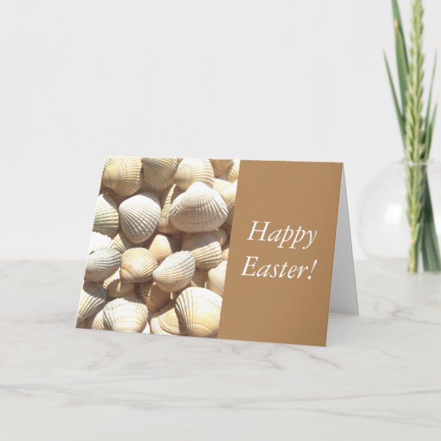 Cartes Pour Fêtes Annuelles Coquillages Été, Joyeux Coquillages de Pâques (Devant)