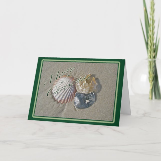 Cartes Pour Fêtes Annuelles Coquillages Joyeux Noël (Devant)