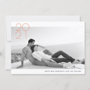 Cartes Pour Fêtes Annuelles Corail moderne Joyeux Nouvel An 2020 photo
