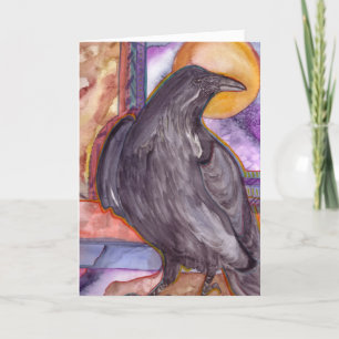 Cartes Pour Fêtes Annuelles Corbeau et soleil