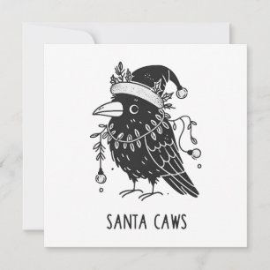 Cartes Pour Fêtes Annuelles Corbeaux de Noël Père Noël Caws