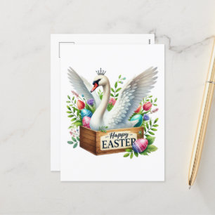 Cartes Pour Fêtes Annuelles Cordial Joyeux cygne de Pâques