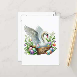 Cartes Pour Fêtes Annuelles Cordial Joyeux cygne de Pâques