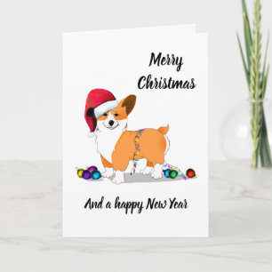 Cartes Pour Fêtes Annuelles Corgi Chien de Noël mignon
