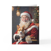 Corgi de Noël avec Père Noël
