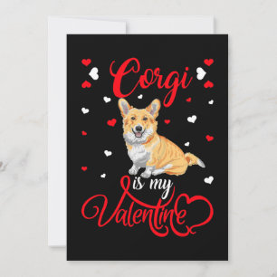 Cartes Pour Fêtes Annuelles Corgi Is My Valentine Funny Corgi Valentine's Day