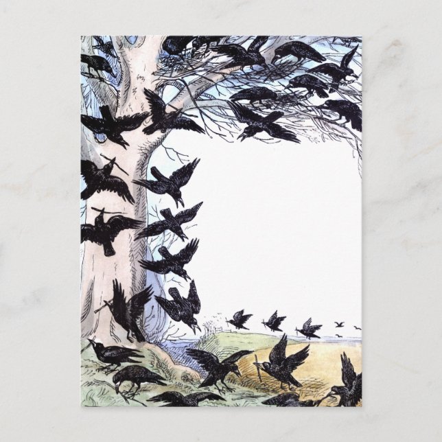 Cartes Pour Fêtes Annuelles Corneilles (Devant)