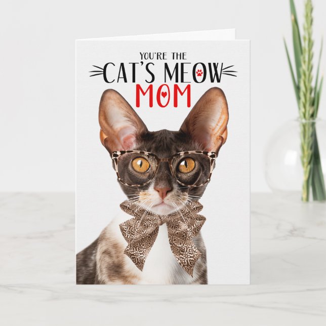 Cartes Pour Fêtes Annuelles Cornish Rex Cat pour maman pour la fête des mères (Devant)