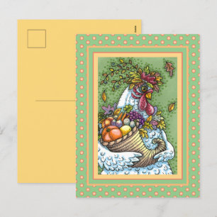 CARTES POUR FÊTES ANNUELLES CORNUCOPIA HEN, GRÂCE À LA RÉCOLTE DE CHUCHES