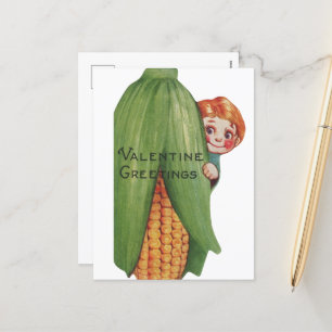 Cartes Pour Fêtes Annuelles Corny mignon Valentine vintage
