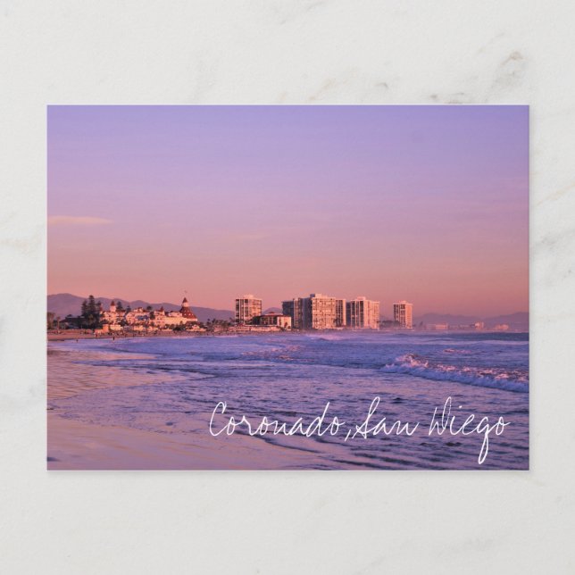 Cartes Pour Fêtes Annuelles Coronado au coucher du soleil (Devant)