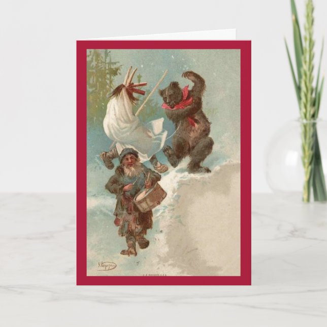 Cartes Pour Fêtes Annuelles Cortège de Noël (Devant)