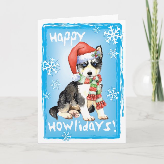 Cartes Pour Fêtes Annuelles Costaud heureux de Howlidays (Devant)