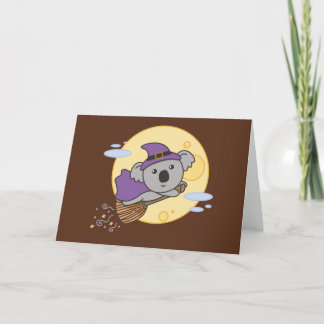 Cartes Pour Fêtes Annuelles Costume de sorcière Koala Halloween pour enfants