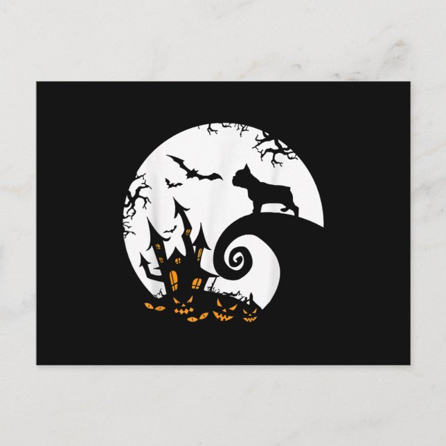 Cartes Pour Fêtes Annuelles Costume d'Halloween drôle de bouledogue français e (Devant)