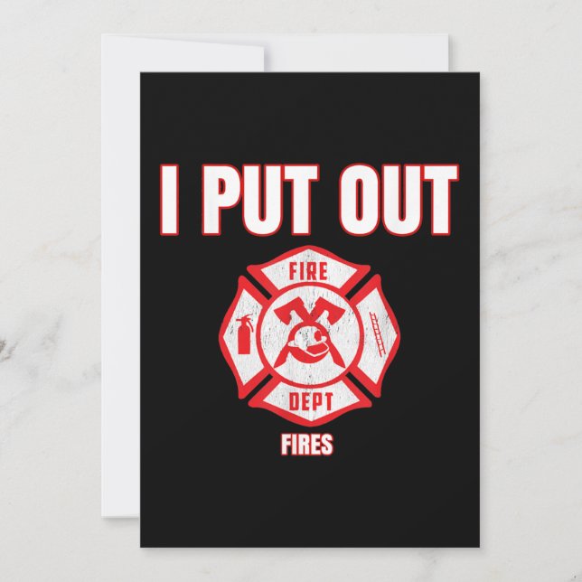 Cartes Pour Fêtes Annuelles Costume d'Halloween Funny pompier J'ai mis le feu (Devant)