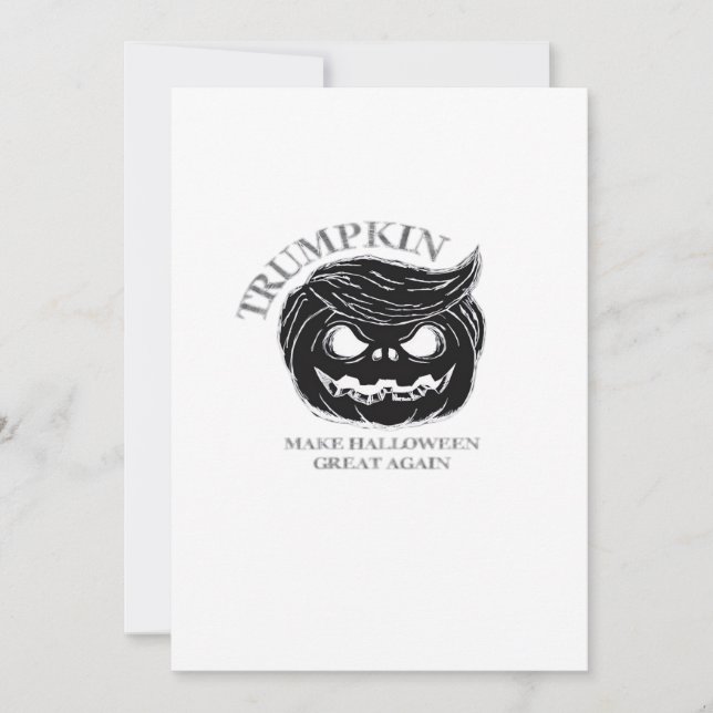 Cartes Pour Fêtes Annuelles Costume Halloween Trumpkin drôle & mignon Hallowee (Devant)