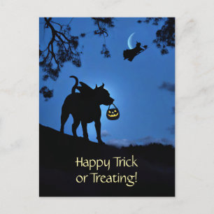 Cartes Pour Fêtes Annuelles Costume Vampire Pitbull mignon Halloween