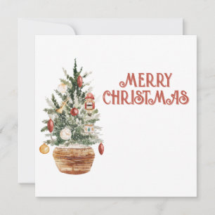 Cartes Pour Fêtes Annuelles Cosy arbre de Noël vintage