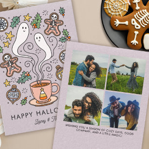 Cartes Pour Fêtes Annuelles Cosy Cute Halloween Noël 4 Photo
