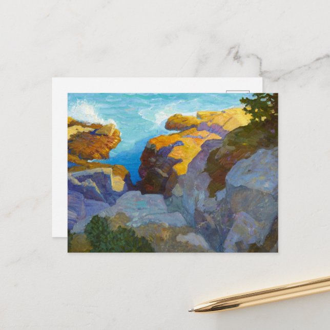 Cartes Pour Fêtes Annuelles Côte du Maine par Newell Convers Wyeth (Devant/Arrière en situation)