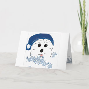 Cartes Pour Fêtes Annuelles Coton de Tulear Happy Hanoukka