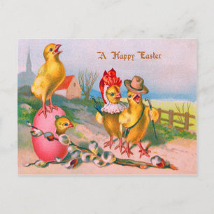 Cartes Pour Fêtes Annuelles Coton d'oeuf couleur poulet de Pâques