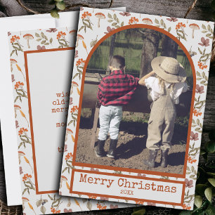 Cartes Pour Fêtes Annuelles Cottagecore Champignons Botanique Photo Noël