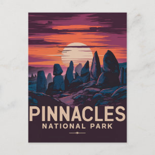 Cartes Pour Fêtes Annuelles Coucher de soleil du parc national Pinacles