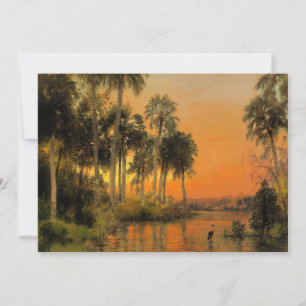 Cartes Pour Fêtes Annuelles Coucher de soleil en Floride, peinture de Herman H
