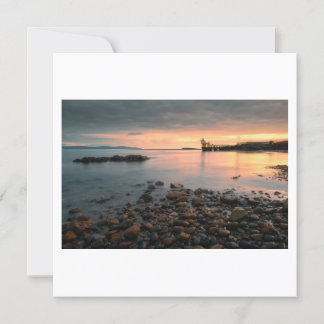 Cartes Pour Fêtes Annuelles Coucher de soleil sur la plage de Salthill à Galwa