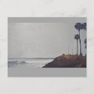 Cartes Pour Fêtes Annuelles Coucher de soleil Topanga Surfeur W/LosAngeles Log