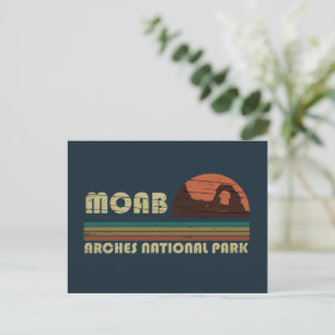 Cartes Pour Fêtes Annuelles Coucher de soleil vintage Moab Utah - Parc nationa