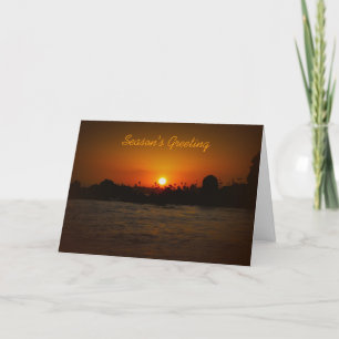 Cartes Pour Fêtes Annuelles Coucher du soleil Carte-Calmant de salutation de